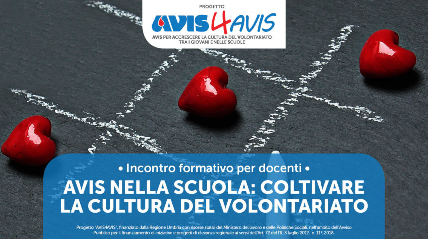 AVIS NELLA SCUOLA: COLTIVARE LA CULTURA DEL VOLONTARIATO